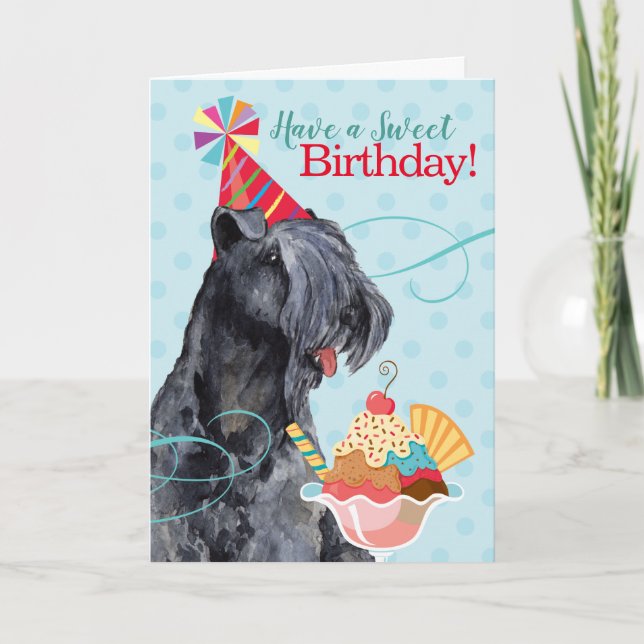 Sweet Birthday Kerry Blue Terrier Kort (Framsida)