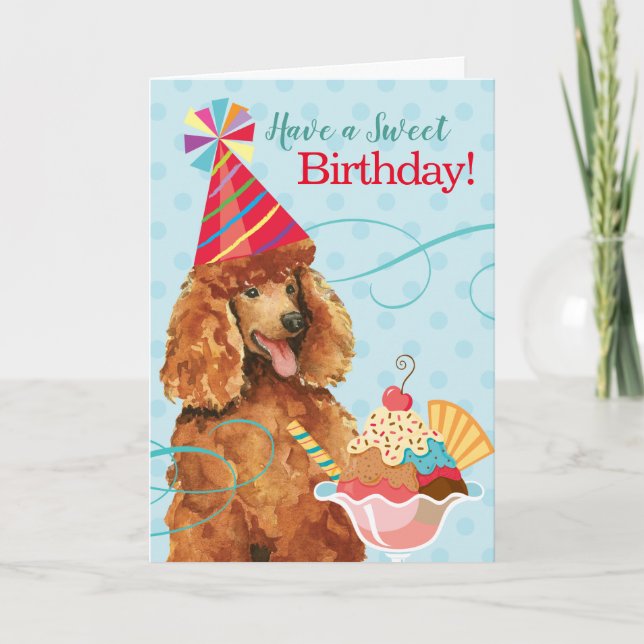 Sweet Birthday Pudel Kort (Framsida)