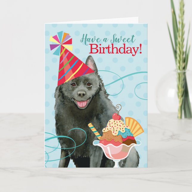 Sweet Birthday Schipperke Kort (Framsida)