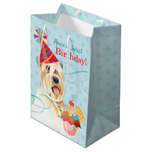 Sweet Birthday Wheaten Terrier Medium Gift Bag
