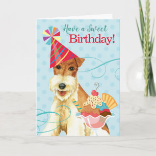 Sweet Birthday Wire Fox Terrier Kort