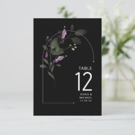 Sweet Blommigt Arch Bröllop Bord nr Lilac ID998 Inbjudningar