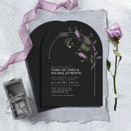 Sweet Blommigt Arch Bröllop Lilac Arch ID998 Inbjudningar
