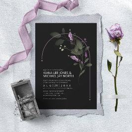 Sweet Blommigt Arch Bröllop Lilac ID998 Inbjudningar