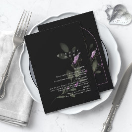Sweet Blommigt Arch Bröllop Menu Lilac ID998