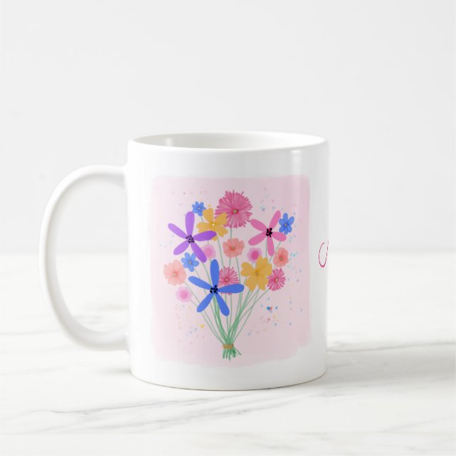 Sweet Blommigt Bouquet Kaffemugg (Vänster)
