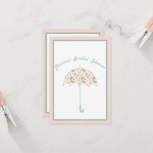 Sweet Blommigt Parbrella Inbjudningskort för möhip