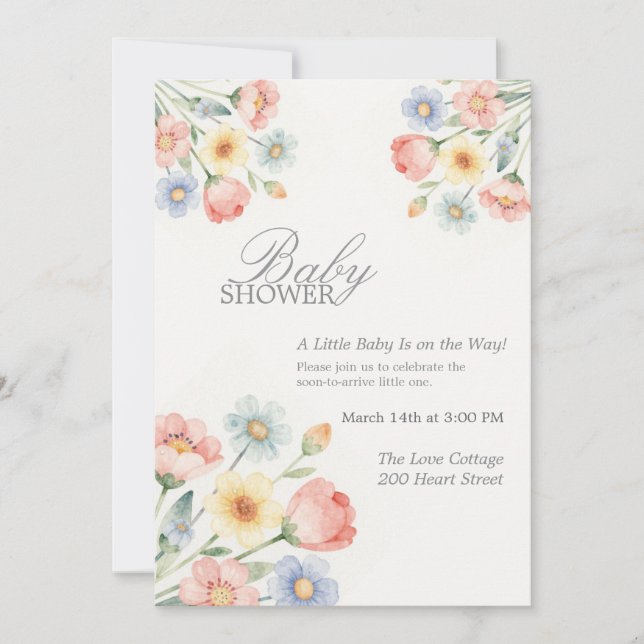 Sweet Bloom Invitation Inbjudningar (Framsida)