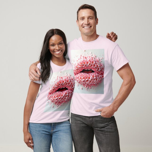 Sweet Bloom Läppar Art T Shirt (Unisex)