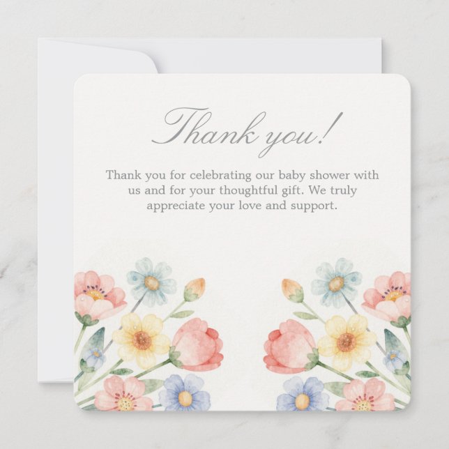 Sweet Bloom Thank you card Tack Kort (Framsida)