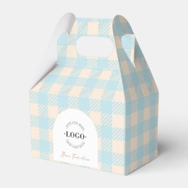 Sweet blue gingham Company Business Promotion Gift Presentaskar