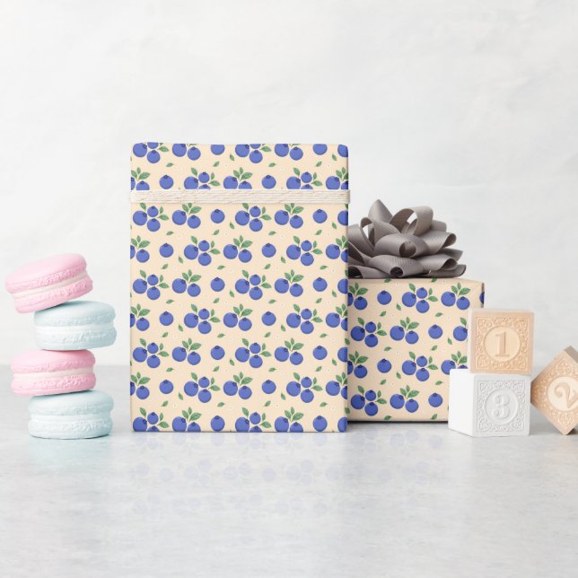 Sweet Blueberry Mönster Presentpapper (Baby Shower)
