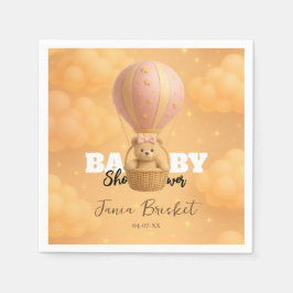 Sweet Blush Pink Dreamy Teddy Balloon Pappersservett