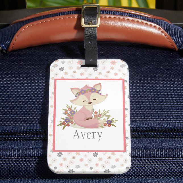 Sweet Boho Fox Personlig Bagagebricka (Framsida Insitu 2)