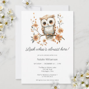 Sweet Boho Uggla Baby Shower Inbjudningar