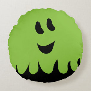 Sweet Boo Ghost Pillow-Grönt Rund Kudde