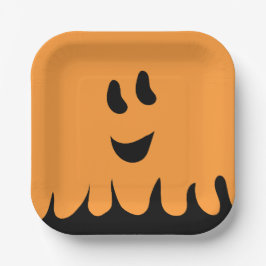 Sweet Boo Orange Ghost Plate