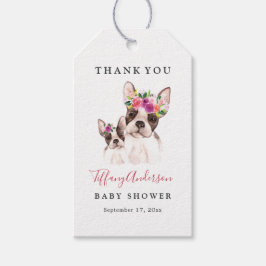 Sweet Boston Mamma och Baby Blommigt Baby Shower M Presentetikett
