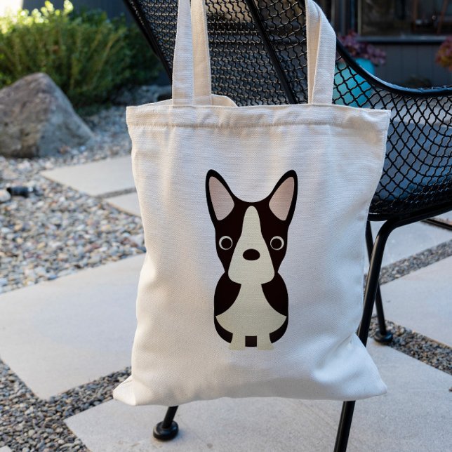 Sweet Boston Terrier Bag, Cute Hund Tygkasse (Skapare uppladdad)