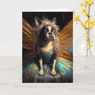 Sweet Boston Terrier Fairy Tillfällen Card Kort