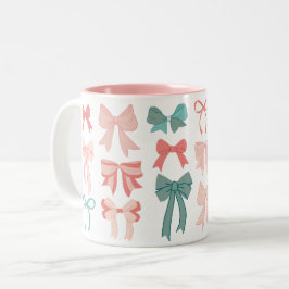 Sweet Bows Coquette Girlece Trend Två-Tonad Mugg