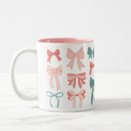 Sweet Bows Coquette Girlece Trend Två-Tonad Mugg