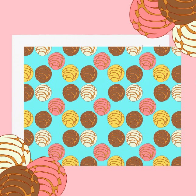 Sweet Bread Mexican Pan Dulce Conchas Vykort (Skapare uppladdad)