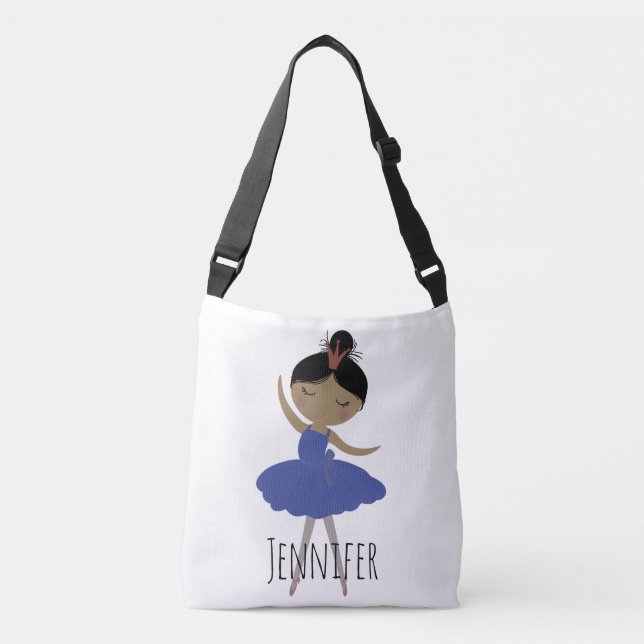 Sweet Brown Skin Girl Ballerina Tote Bag Axelväska (Framsida)