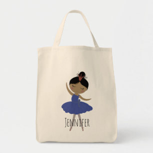 Sweet Brown Skin Girl Ballerina Tote Bag Tygkasse