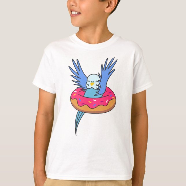 Sweet Budgies från de ynka djuren i Donut-Rosan T Shirt (Framsida)