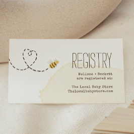 Sweet Bumblebee Mamma to Bee Baby Shower Registry Tilläggskort