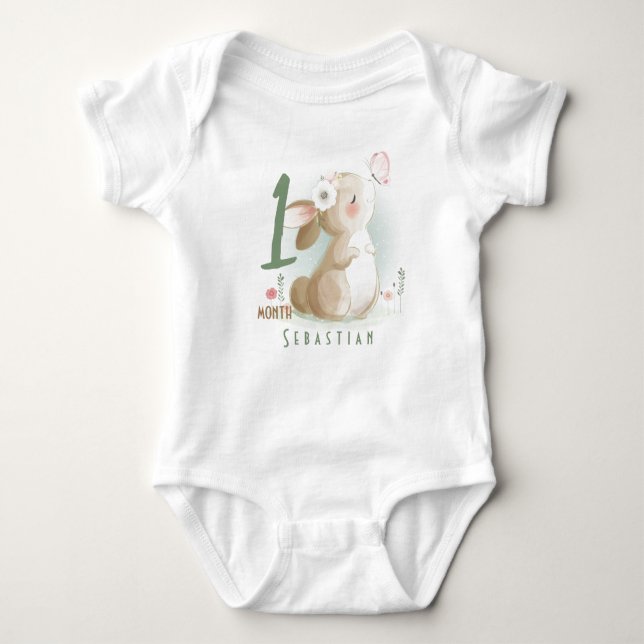 Sweet Bunny Baby Bodydress T Shirt (Framsida)