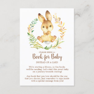 Sweet Bunny Baby Shower Bok för Baby Card Tilläggskort