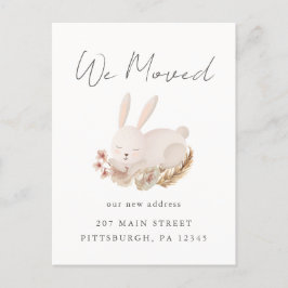 Sweet Bunny Change of Adress Flytta Vykort