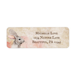 Sweet Bunny Rabbit Adress Returadress Etikett