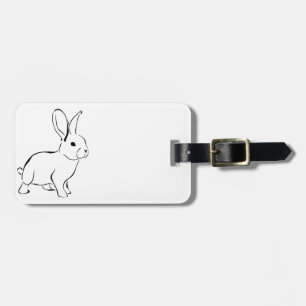Sweet Bunny Rabbit Cute Nature Tecknad Art Bagagebricka