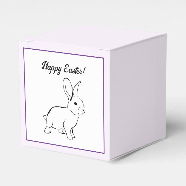 Sweet Bunny Rabbit, Cute Vår eller Påsk Tecknad Presentaskar (Framsidan Sidan)