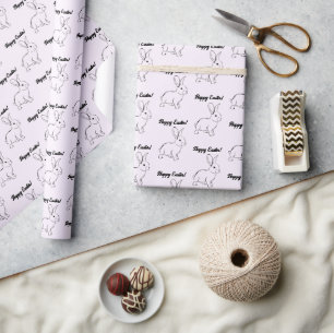 Sweet Bunny Rabbit, Cute Vår eller Påsk Tecknad Presentpapper