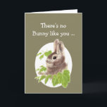 Sweet Bunny Rabbit Fun Birthday card Kort<br><div class="desc">For someone special in your home a sweet watercolor bunny rabbit birthday card</div>