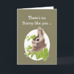 Sweet Bunny Rabbit Fun Birthday card Kort<br><div class="desc">For someone special in your home a sweet watercolor bunny rabbit birthday card</div>