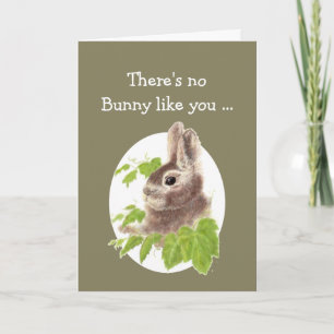 Sweet Bunny Rabbit Fun Birthday card Kort