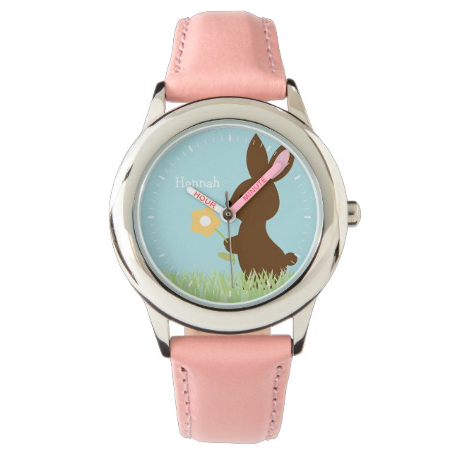 Sweet Bunny Rabbit Personlig Armbandsur (Framsida)