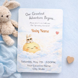 Sweet Bunny Sun Celebration Style Inbjudningar