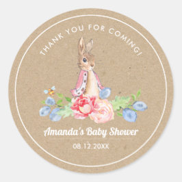 Sweet Bunny Tack Baby Shower Runt Klistermärke