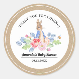 Sweet Bunny Tack Baby Shower Runt Klistermärke