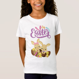 Sweet Bunny Twillingar & Chickar "Glad påsk" Kids T Shirt