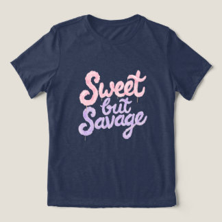 Sweet But Savage Street Style Cotton Candy Graphic T Shirt