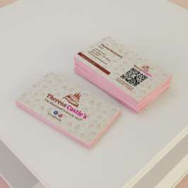 Sweet Cake Business | Elegantens Rosa Visitkort