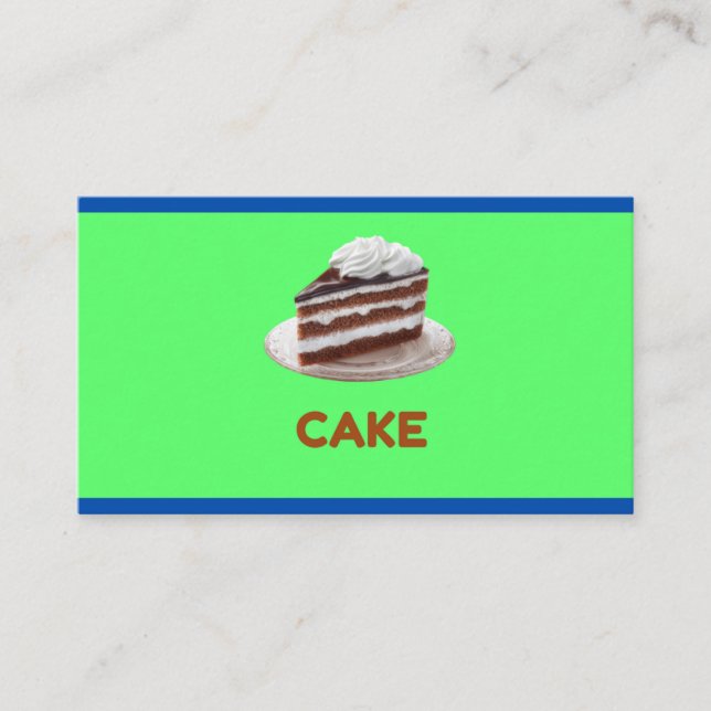 Sweet Cake Macaron Cupcake  Bakery Business Card (Framsida)