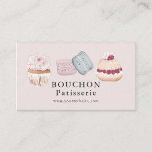 Sweet Cake Macaron Cuptårta Rosa Bakery Visitkort